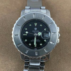 Croton Quartz Stainless Steel Sports Watch